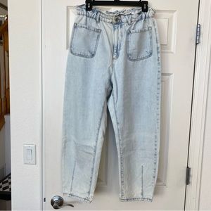Zara cropped girlfriend jeans